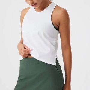 Outdoor Voices Everyday Organic 100% CottonMuscle Tank Top NWT $50 White Sz L‎